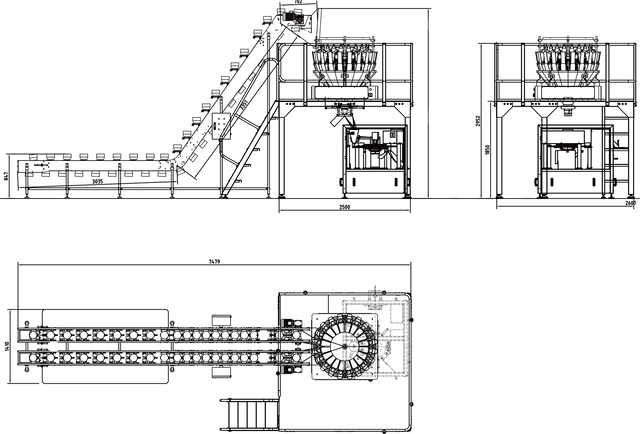 نظام وزن وتعبئة المكسرات
