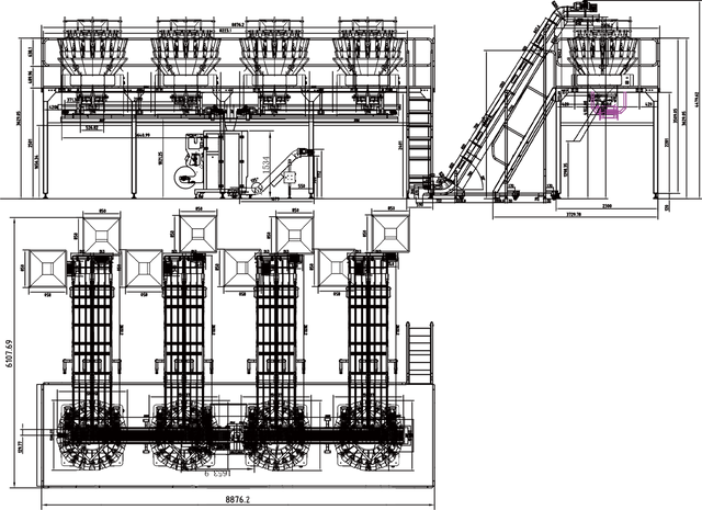 نظام وزن وتعبئة كرات اللحم